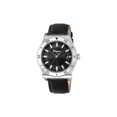 Salvatore Ferragamo Leather Watch "Black"