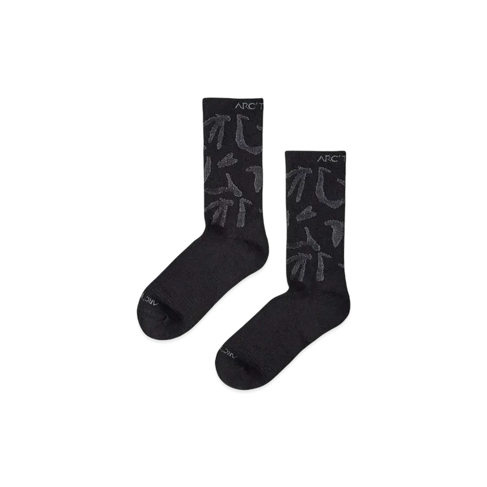 ARC'TERYX Merino Wool Grotto Mid Sock "Black/Graphite"