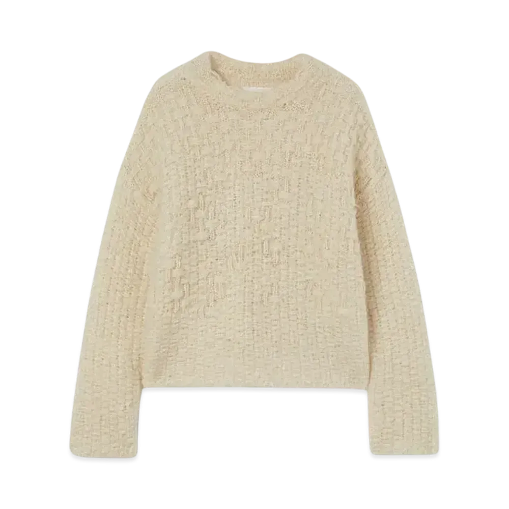Jil Sander Women's Mock-Neck Sweater "Chalk"