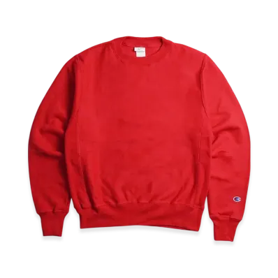 Champion Reverse Weave Crew Neck Sweatshirt "Red"