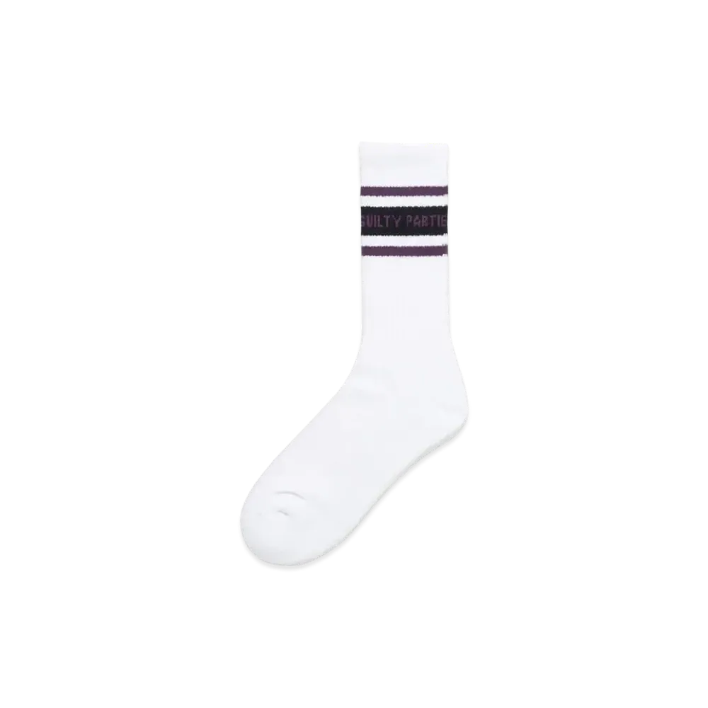 WACKO MARIA Sports Socks "White Purple"