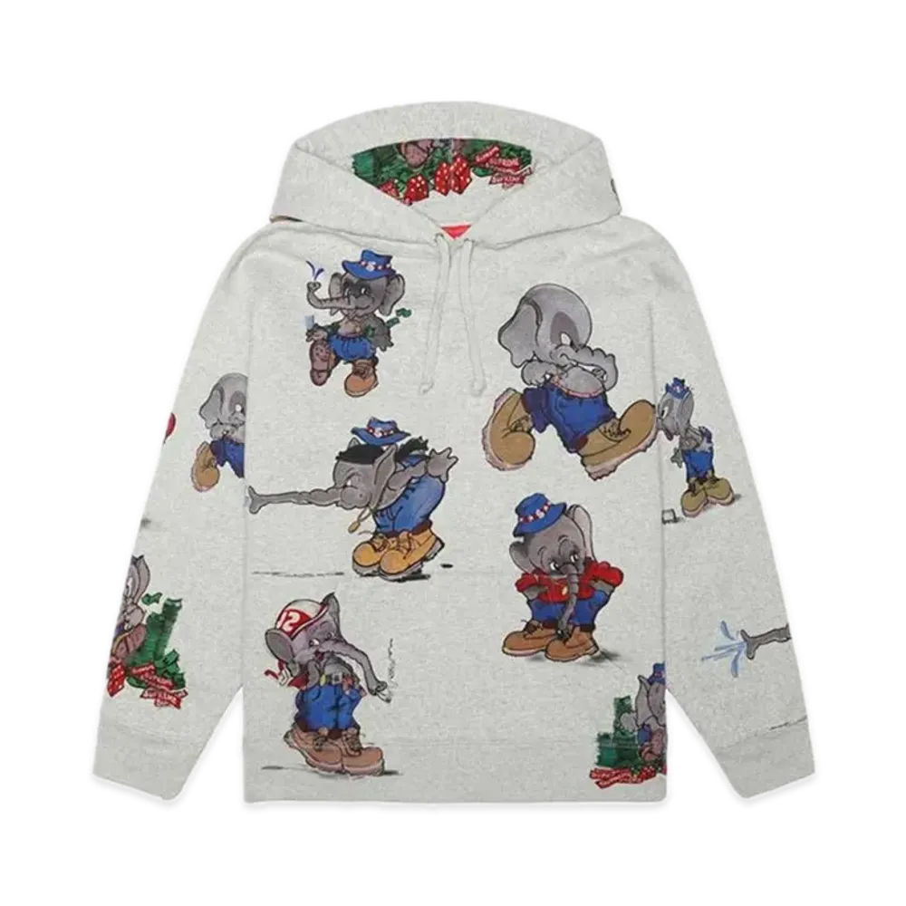 Supreme Elephant Hooded Sweatshirt "Heather Grey"