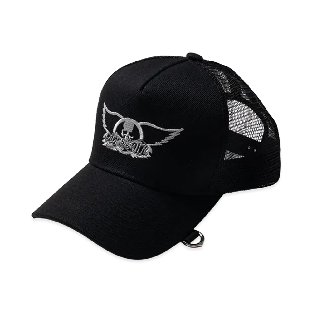 MASTERMIND WORLD x AEROSMITH Wing And Skull Logo Cap "Black"