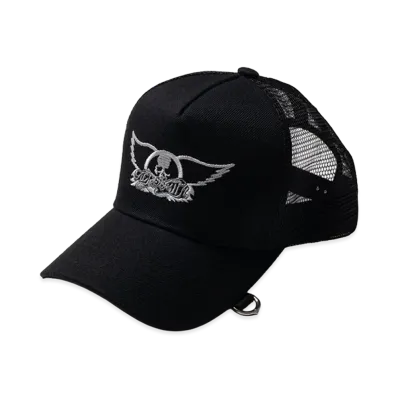 MASTERMIND WORLD x AEROSMITH Wing And Skull Logo Cap "Black"
