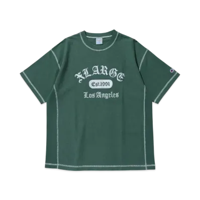 XLARGE x Champion Reverse Weave Stiched S/S Tee "Green"
