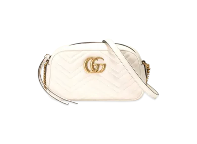 GUCCI GG Marmont Small Shoulder Bag "White"