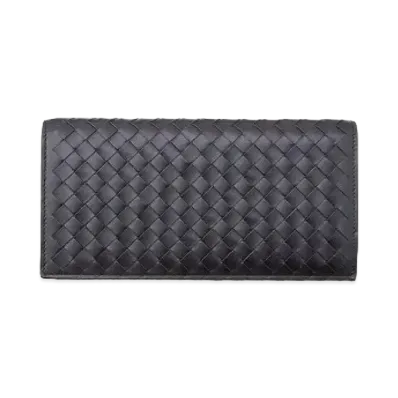 Bottega Veneta Intrecciato Calfskin Wallet "Dark Brown"
