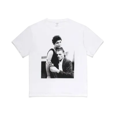 WACKO MARIA CHET BAKER / WASHED HEAVY WEIGHT T-SHIRT #4 "White"