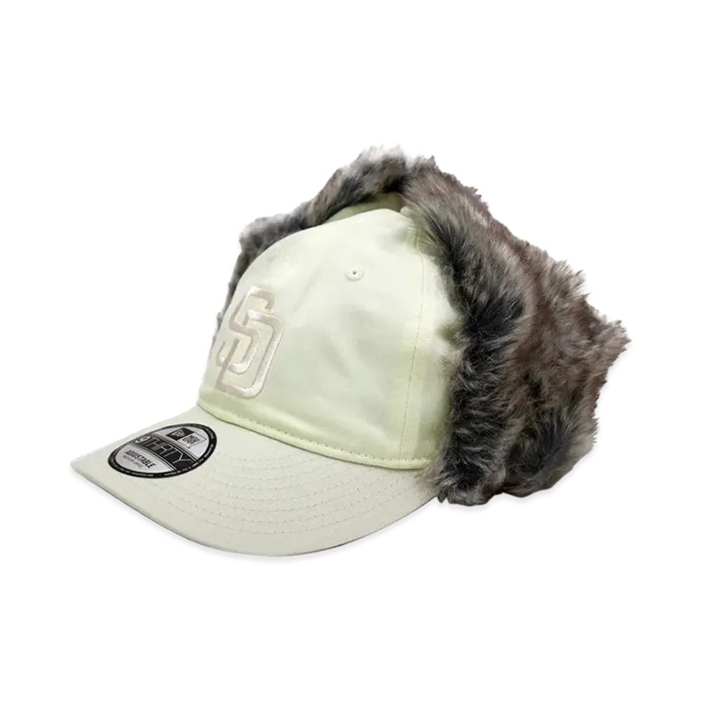 NEW ERA x THE CAP 9Thirty Cozy Flap San Diego Padres "Chrome White/Ivory"