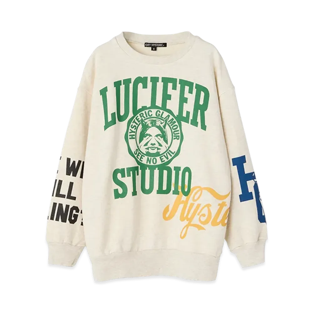 HYSTERIC GLAMOUR Kids Lucifer Studio Sweatshirt "Beige"
