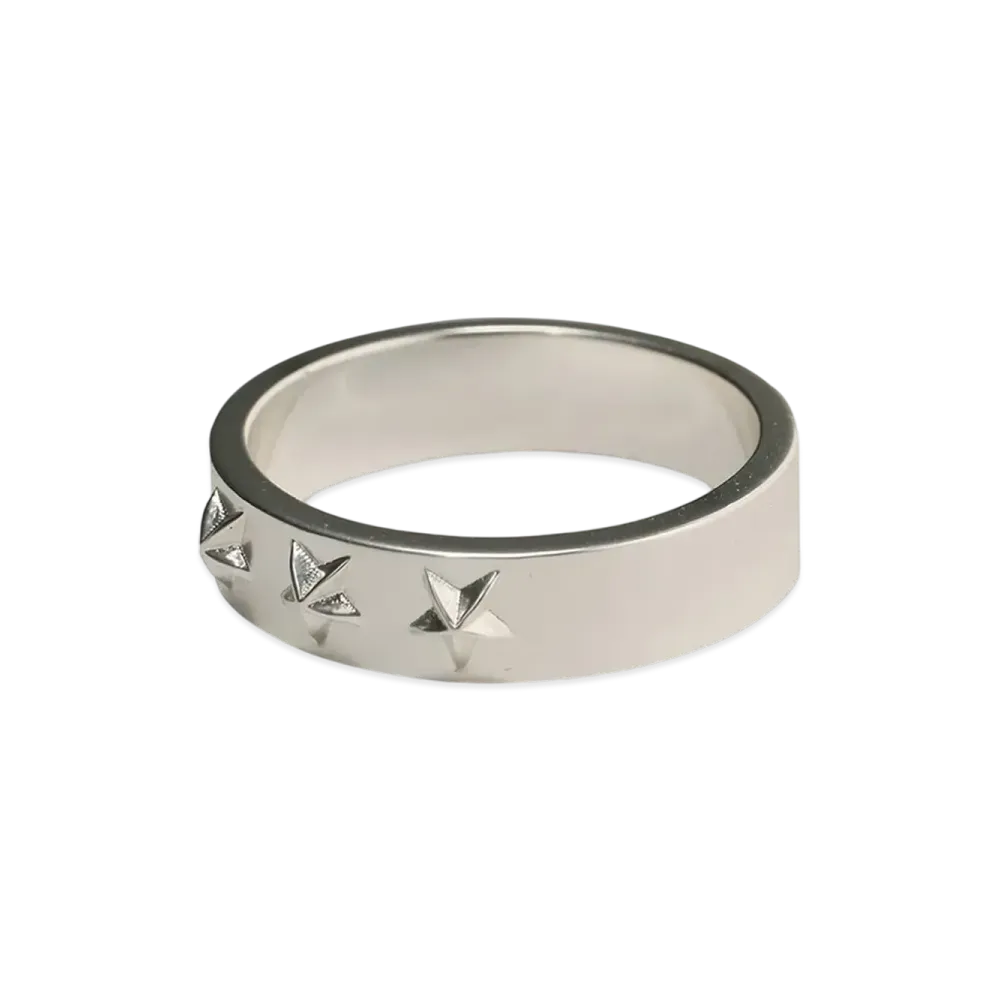 S'YTE Brass Star Motif Ring "Silver"