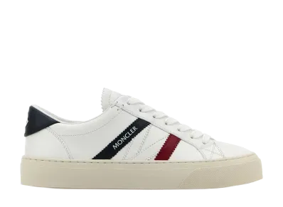 Moncler Women's Leather Monaco 2 Sneakers "White"