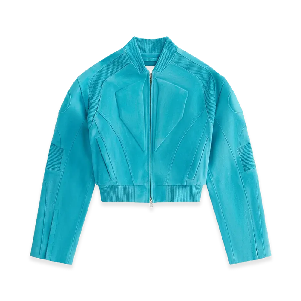 Kith Women's Varen Suede Moto Bomber "Aragonite"