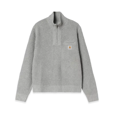 Carhartt WIP Detroit Half Zip Sweater "Grey Heather"