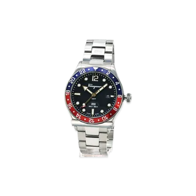Salvatore Ferragamo 1898 GMT "Silver/Black"