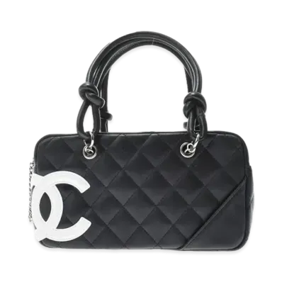 CHANEL Cambon Line Small Bowler Bag Mini "Black/White"
