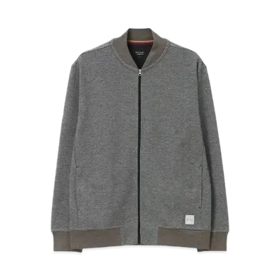 Paul Smith Herringbone Jacquard Zip-Up Blouson "Gray"