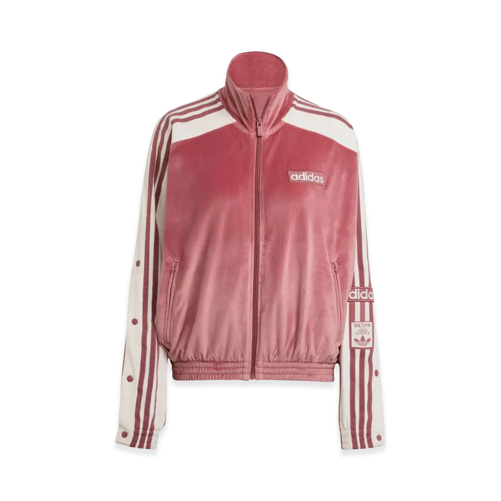 adidas Women's Adibreak Velour Track Top "Preloved Crimson"