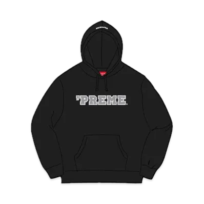 Supreme Preme Hooded Sweatshirt "Black"