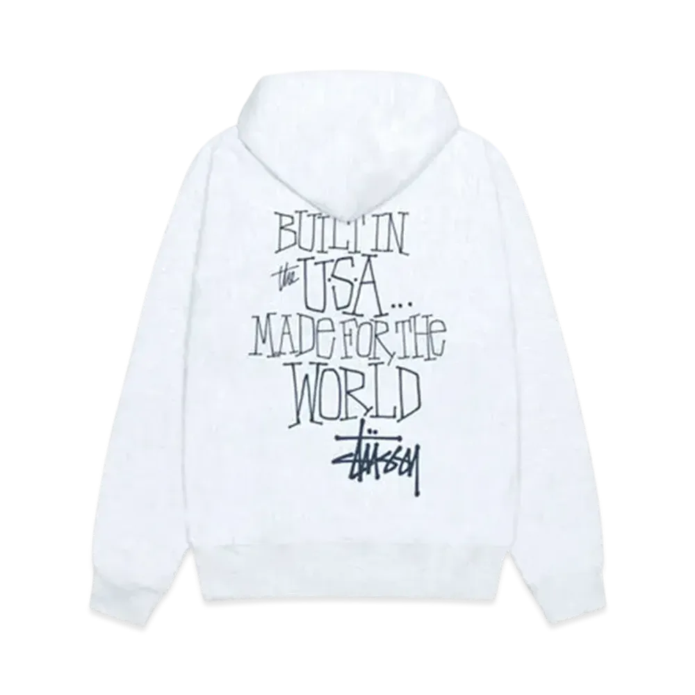 Stussy Built In Usa Hoodie "Ash Heather"