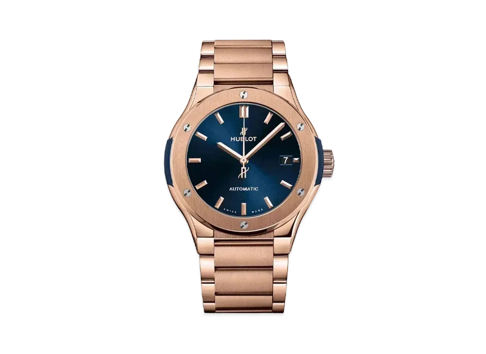 HUBLOT Classic Fusion Blue King Gold Bracelet 38mm
