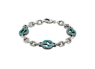 GUCCI Bracelet With Enameled Interlocking G