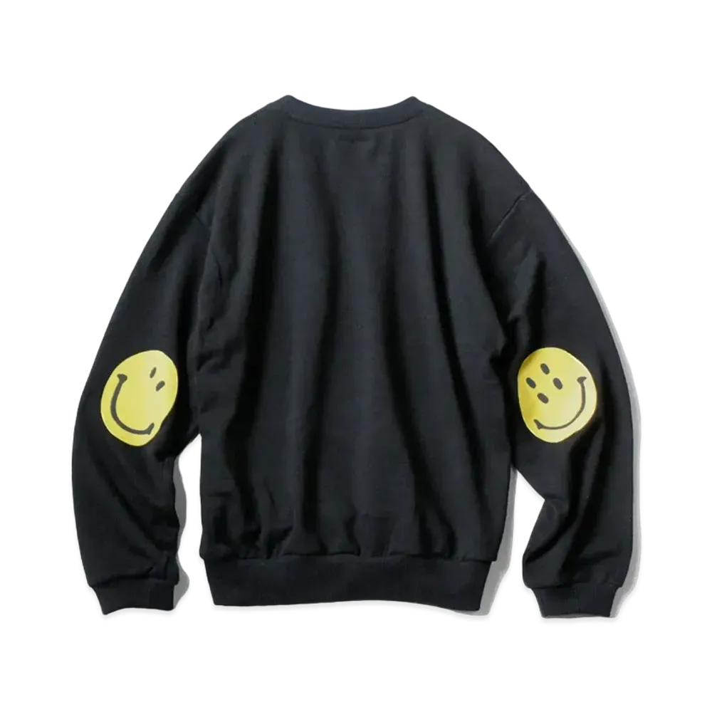KAPITAL ECO BUY CLU SWEAT (HAPPY PATCH PT) "Black"