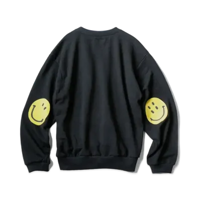 KAPITAL ECO BUY CLU SWEAT (HAPPY PATCH PT) "Black"