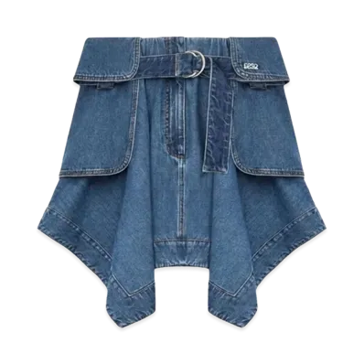 LOEWE Women's Denim Cargo Skirt "Light Blue"
