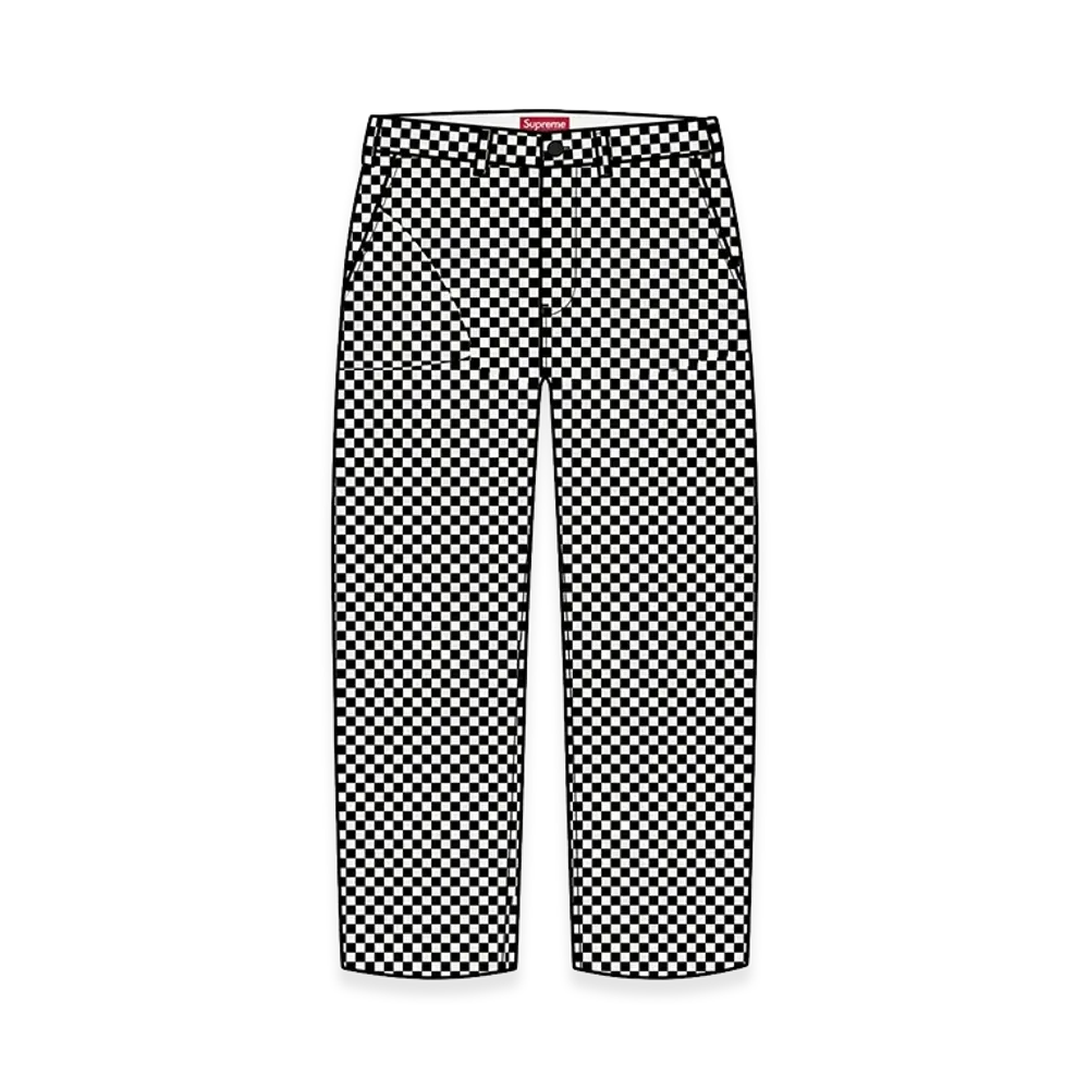 Supreme Chino Pant "White Checkerboard" (26FW)