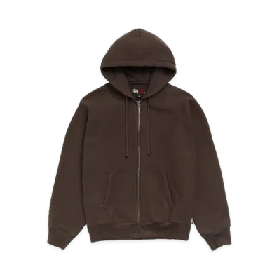 Stussy Fleece Zip Hoodie "Brown"