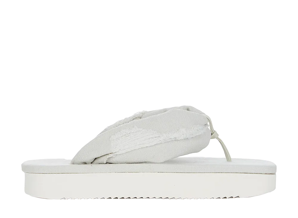 Rick Owens DRKSHDW SS26 Flip Flops "Milk Wash/Milk"