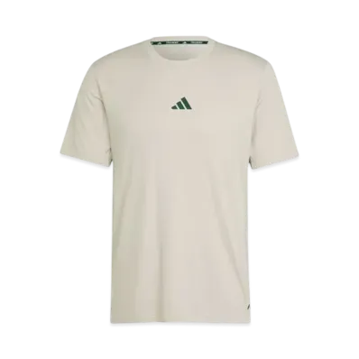 adidas Power Workout Short Sleeve T-Shirt "Wonder Beige/Black"