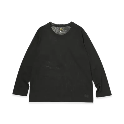 NEEDLES L/S U Neck Tee - Poly Mesh "Black"