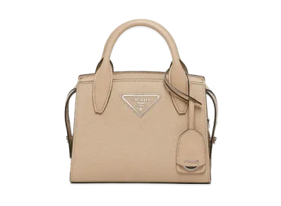 PRADA Small Kristen Saffiano Leather Bag "Beige Pink"