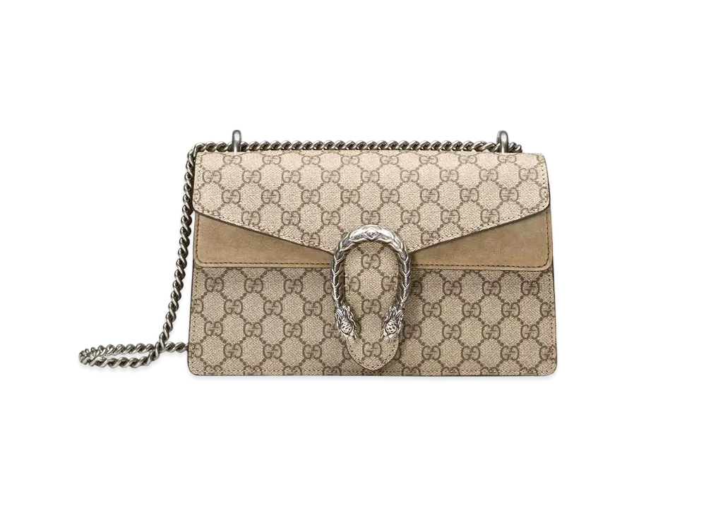 GUCCI Dionysus Small Shoulder Bag "GG Supreme Canvas"