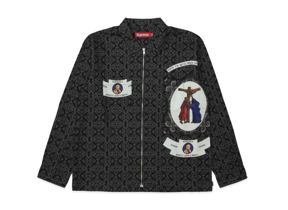 Supreme Devotion Flannel Zip Up Shirt "Black"