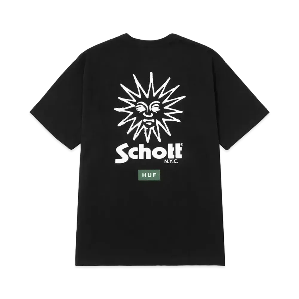 HUF x Schott Tee "Black"