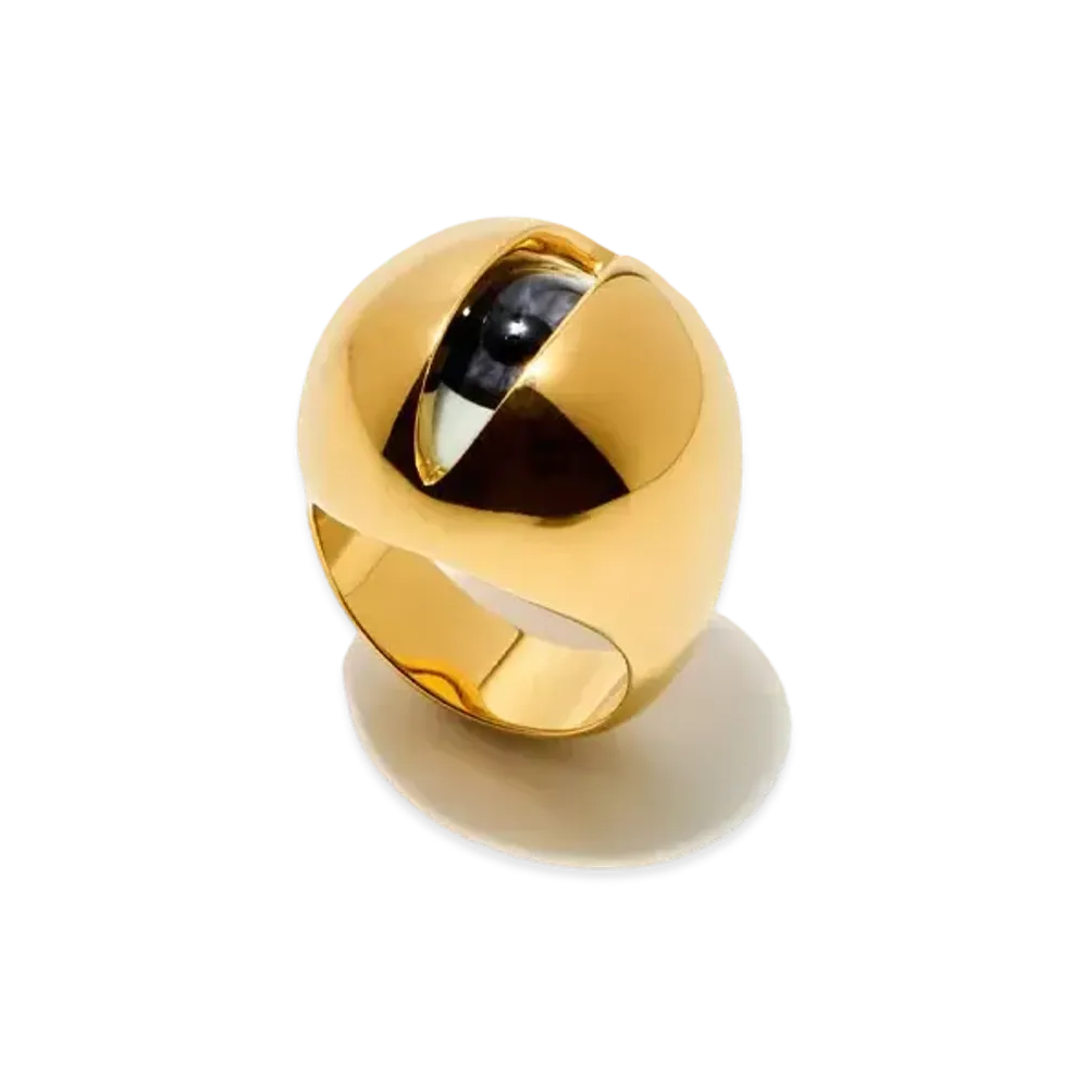 UNDERCOVER Eye Motif Silver Ring "Gold"
