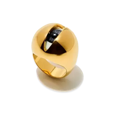 UNDERCOVER Eye Motif Silver Ring "Gold"