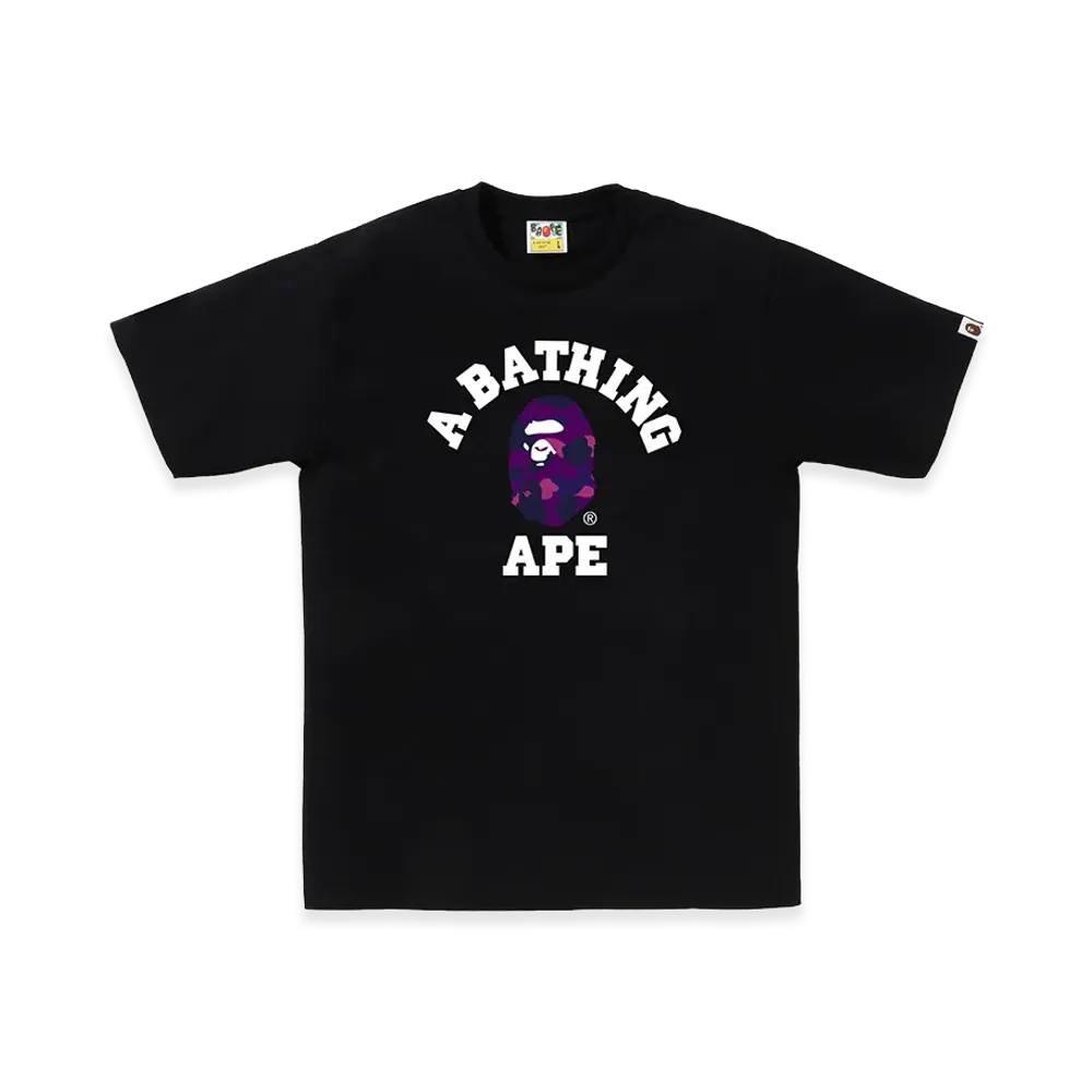 A BATHING APE College Tee "Black/Purple"