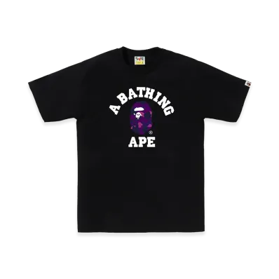 A BATHING APE College Tee "Black/Purple"