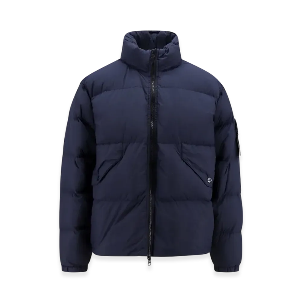 Stone Island 40623 Garment Dyed Crinkle Reps Recycled Nylon Down Jacket - 23FW "Navy Blue"