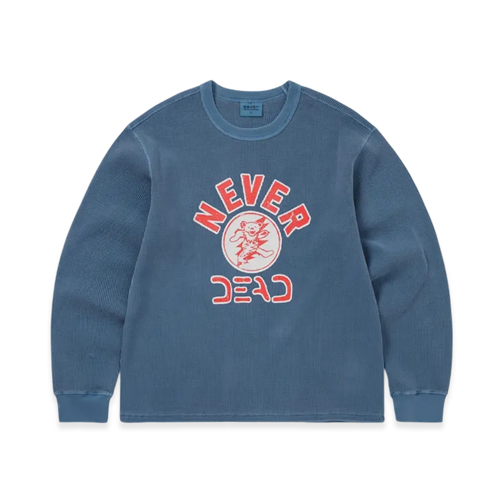 thisisneverthat x Grateful Dead Overdyed Waffle L/S "Dusty Blue"