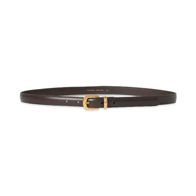 The Row Women's Ring Leather Belt "Dark Brown"