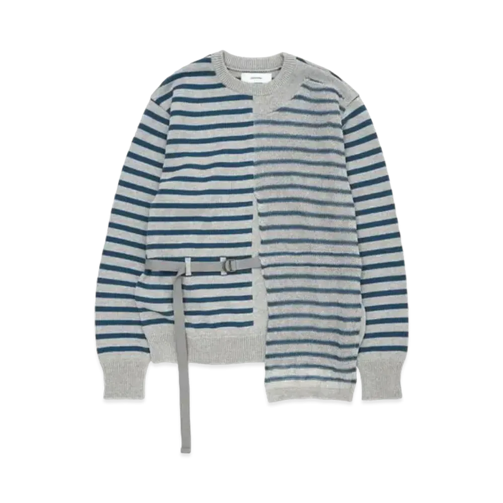FACETASM Belted Knit Long Sleeve "Grey Blue"