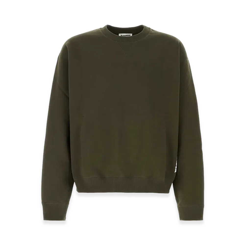 Jil Sander Cotton Sweatshirt "Olive Green"