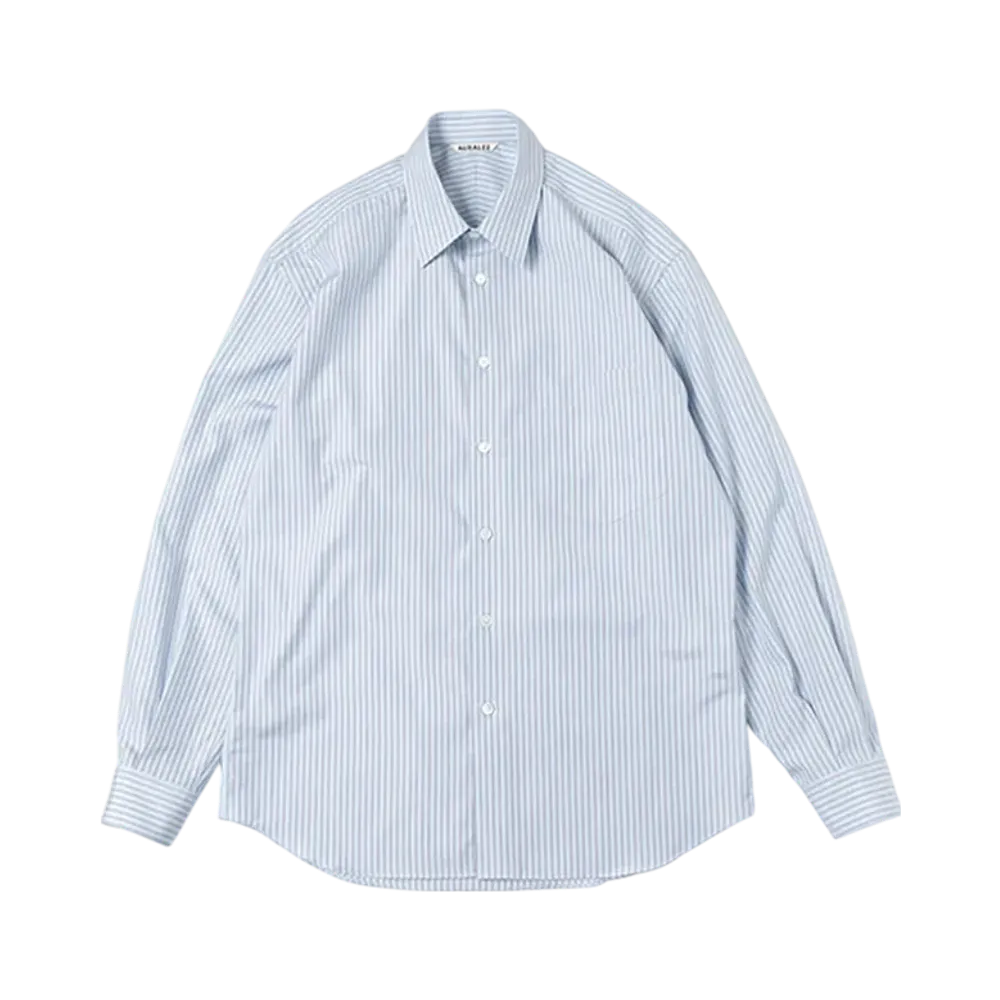 AURALEE 22SS Finx Stripe Shirts "Blue Stripe"