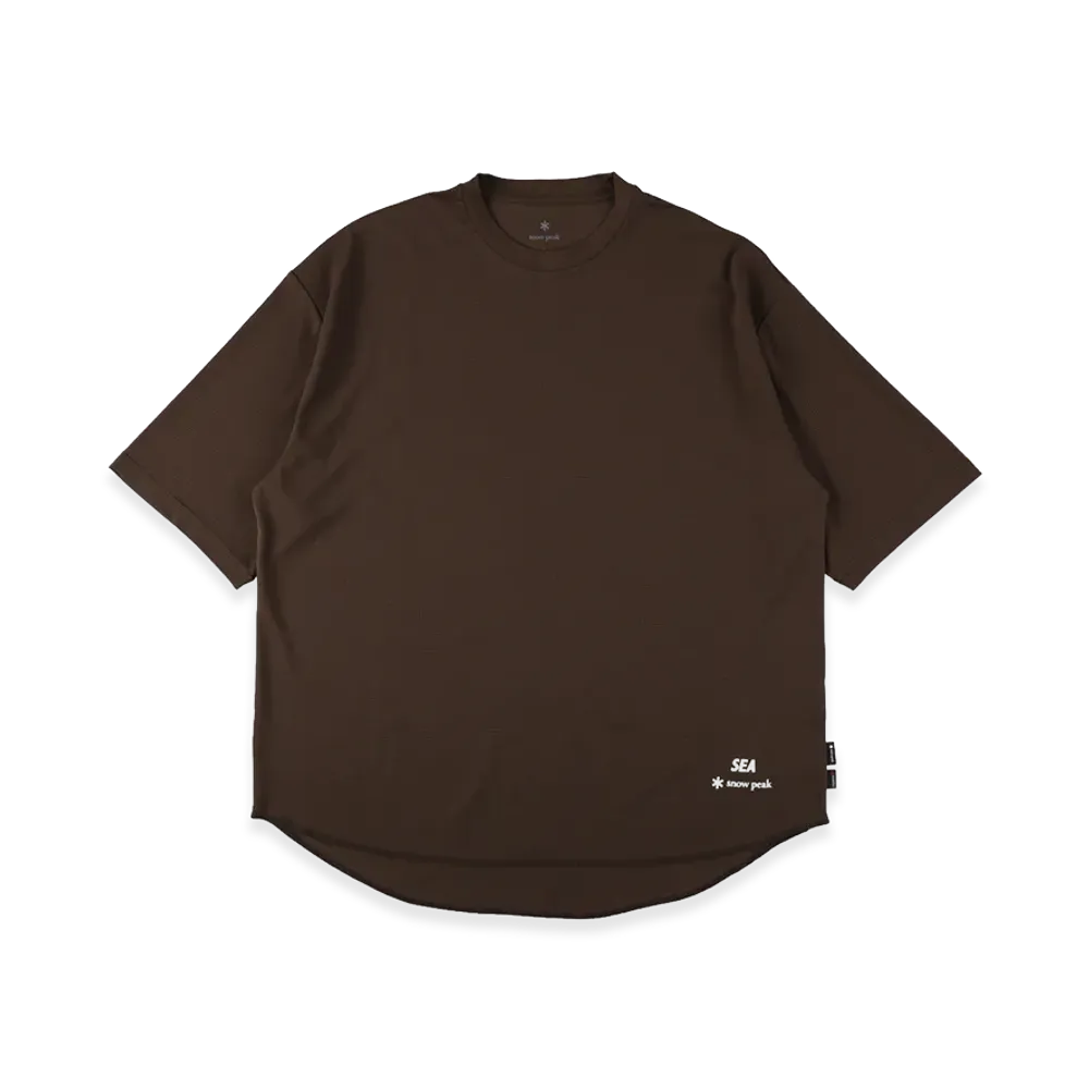 WIND AND SEA x Snow Peak Polartec Power Dry Wide T-Shirt "Brown"