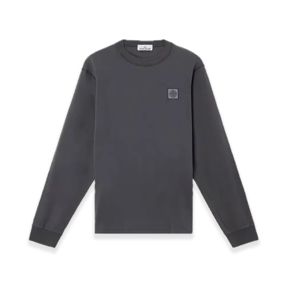 Stone Island 21857 Organic Cotton Jersey 'Fissato' Effect "Steel Grey"